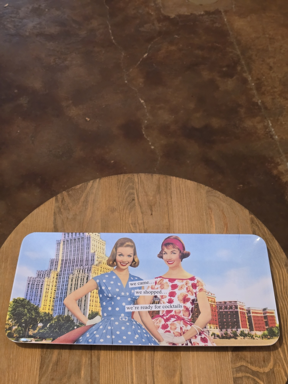 Anne Taintor Retro Melamine Serving Tray “We Came... We Shopped...”